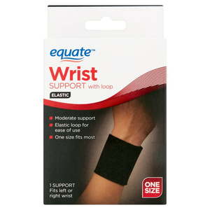 lot 3574 image: Equate Elastic Wrist Support with Loop Black One Size