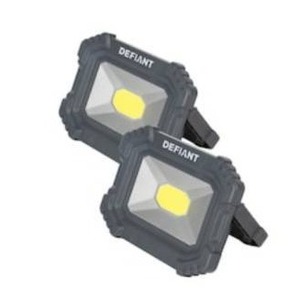 lot 5917 image: DEFIANT 2000 Lumen Rechargeable Magnetic Utility Light with Power Bank (2-Pack)