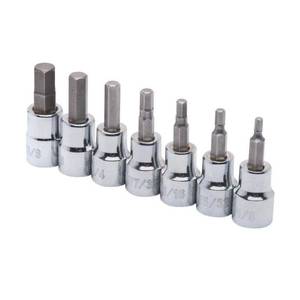 lot 5932 image: Husky 38 in. Drive SAE Hex Bit Socket Set (7-Piece)