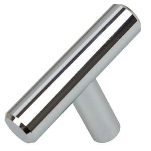 lot 1652 image: 10pk GlideRite 2 in. Solid Cabinet Bar T-Knob Polished Chrome