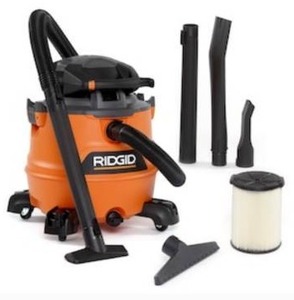lot 1657 image: RIDGID 16 Gallon 6.5 Peak HP NXT WetDry Shop Vacuum with Detachable Blower, Filter, Locking Hose and Accessories, OrangesPeaches