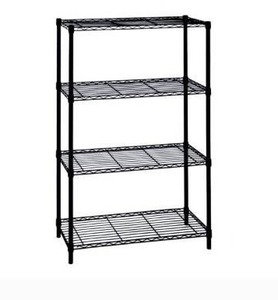 lot 1658 image: HDX 4-Tier Steel Wire Shelving Unit in Black (36 in. W x 54 in. H x 14 in. D)