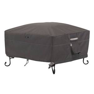 lot 5884 image: Ravenna Full Coverage Fire Pit Cover - Dark Taupe - Classic Accessories