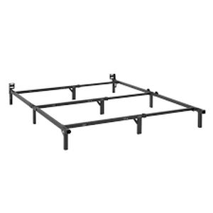 lot 1599 image: MainStays Adjustable Metal Bed Frame Black 75x59.5x7H Twin, Full, Queen