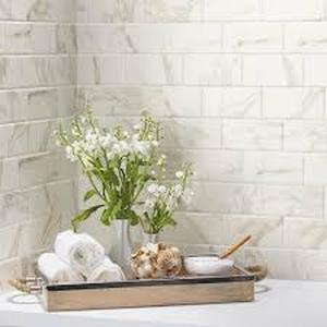 lot 2463 image: Marazzi Ceramic Wall Tile, 24x8 Each, Set Of 10