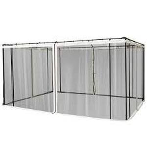 lot 1681 image: Outsunny 10x13ft Universal Replacement Mesh Sidewalk Netting For Patio Gazebos And Canopy Tents With Zippers