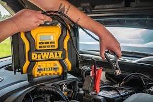 lot 2532 image: DeWalt Battery Jump Starter And Air Compressor