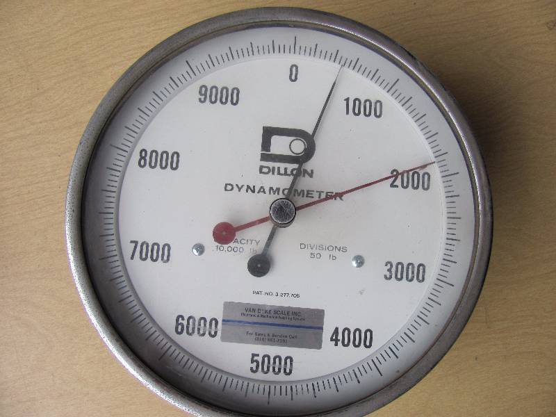 lot 8016 image: DYNAMOMETER, 10,000 lb. Capacity w 50 lb. divisions