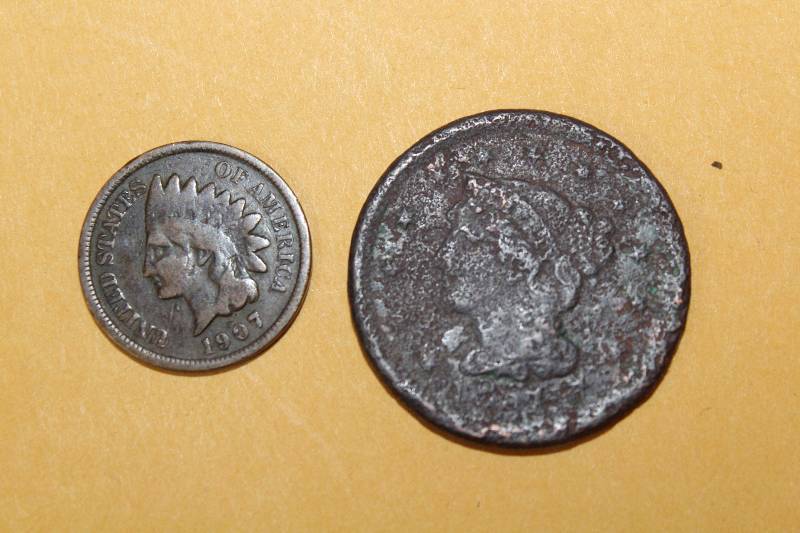 lot 8494 image: Indian Head Cent and Large Cent - Early 1900s - WOW