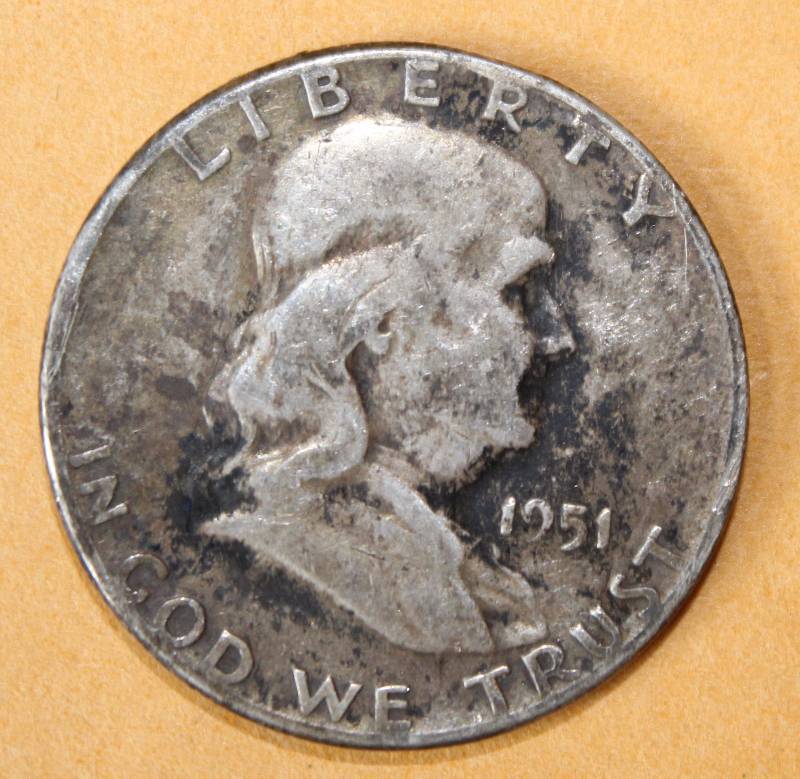 lot 8497 image: Franklin half dollar - 1951 - SILVER