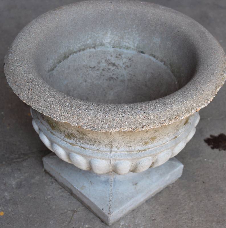 lot 9126 image: Cement Planter - 11 tall