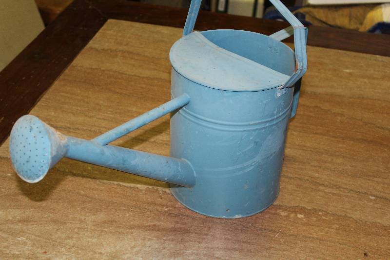 lot 9133 image: Blue Watering Can for water