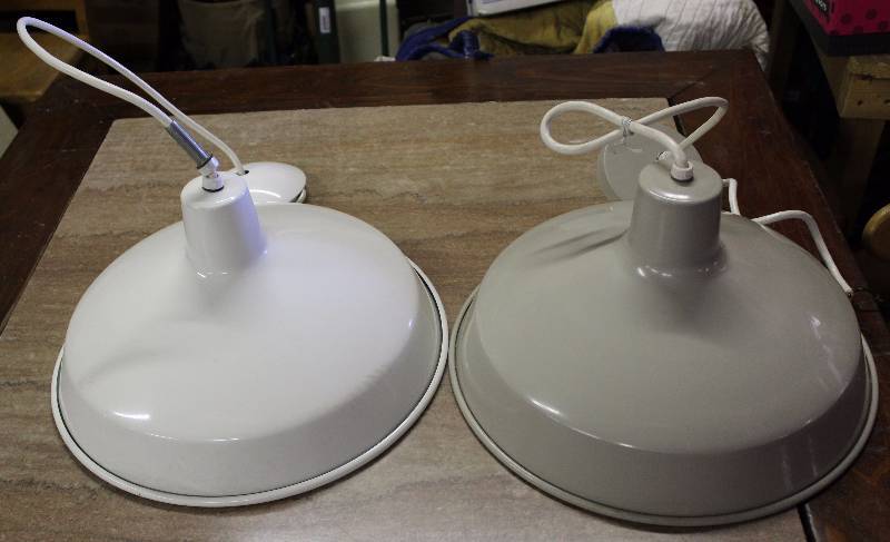 lot 9135 image: Lot of 2 hanging light fixtures - Really cool style