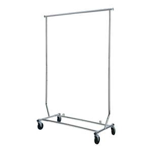 lot 1757 image: Better Homes & Gardens Folding Adjustable Garment Rack Chrome color
