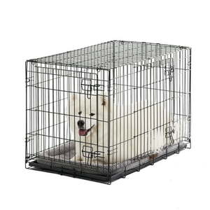 lot 1773 image: Vibrant Life Double-Door Folding Metal Wire Dog Crate with Divider and Tray Large 36
