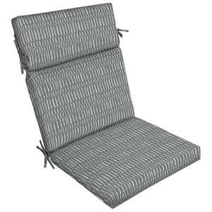 lot 2606 image: Better Homes & Gardens 44 x 21, Grey, Dashed Rectangle Outdoor Chair Cushion, 4 Piece