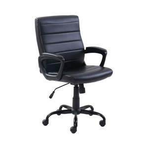 lot 1822 image: Mainstays Bonded Leather Mid-Back Manager s Office Chair Black
