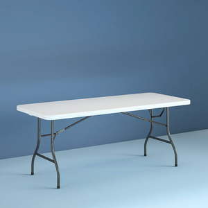 lot 1851 image: Cosco 8 Foot Centerfold Folding Table White