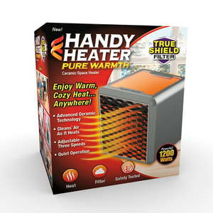 lot 2642 image: Handy Heater Pure Warmth Powerful Electric Ceramic Space Heater