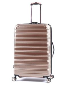 lot 1792 image: iFLY Hard Sided Fibertech 28 Checked Luggage Rose Gold Luggage