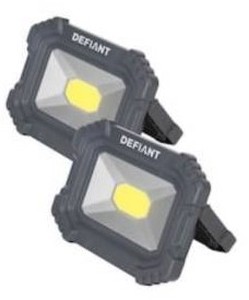 lot 1808 image: DEFIANT 2000 Lumen Rechargeable Magnetic Utility Light with Power Bank (2-Pack)