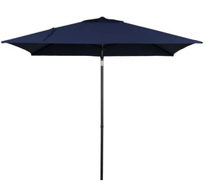 lot 1816 image: MainStays 6x7.5ft Push Up Rectangular Market Umbrella Navy