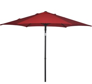 lot 1825 image: MainStays 7.5ft Push Up Round Market Umbrella Red