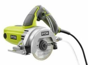 lot 2621 image: Ryobi Tile Saw 4 Inch Wet Diamond Blade Ceramic Floor Inatallation Power Tool