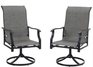 lot 2651 image: PhiVilla Patio Chair 2 Pack, Gray