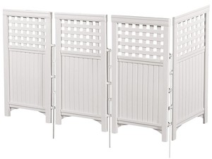 lot 2678 image: Suncast Screen Enclosure, White, 4 Sections At 20.5x43.5 Each