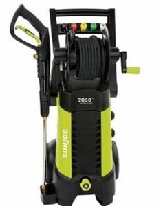 lot 5958 image: Sun Joe - Electric Pressure Washer up to 2030 PSI at 1.76 GPM with Hose Reel - Black