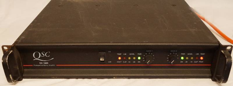 QSC Professional Stereo Amplifier EX 1600 - 600W - worked when de