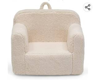 lot 23195 image: Delta Children Cozee Sherpa Chair, Cream
