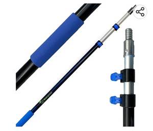 lot 61162 image: EVERSPROUT 5-to-12 Foot Telescopic Extension Pole, Lightweight Sturdy Aluminum Telescoping Pole, Easy Flip-Tab Lock Mechanism Telescopic Pole, Twist-On Metal Tip Paint Roller Extension Pole