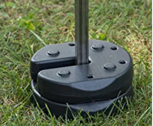lot 61179 image: Lot of 4 Canopy Weights with No-Pinch Design for Easy, Safe Installation, and Removal to Secure Tents, Canopies, and Umbrellas at Outdoor Events 15 pounds