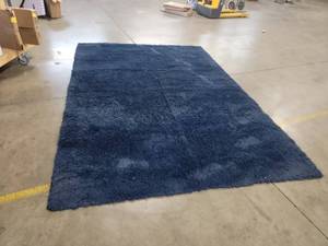 lot 61187 image: 8X10 Feet Navy Blue Fluffy Shaggy Area Rug Ultra Soft Fluffy Throw Carpet