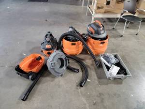 lot 10061188 image: Shop Vac Lot- Parts -Repair-  As Shown Winning Bid Takes All