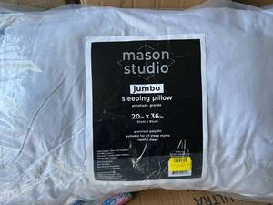 lot 30038 image: LARGE MASON STUDIO PILLOW 18x36