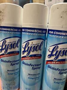 lot 30051 image: Lysol spray 3 cans