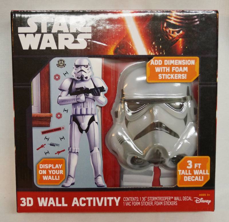 lot 4105 image: Star Wars - 3D Wall Activity - 3 foot tall wall decal NEW IN THE BOX COOL for the Sci-Fi collector