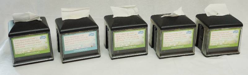 lot 4163 image: Lot of 5 - Commercial Napkin Dispensers - TORK - Xpressnap Caf - Full of Napkins