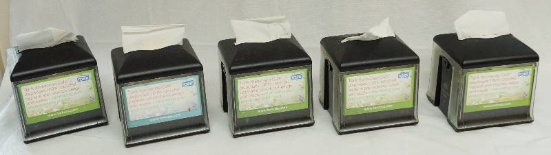 lot 4164 image: Lot of 5 - Commercial Napkin Dispensers - TORK - Xpressnap Caf - Full of Napkins