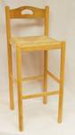 Natural Color Bar Stool with wicker Seat - Wicker is in great shape! Bar Stool is 40