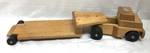 Wooden toy truck with detachable flat bed trailer - very sturdy, awesome toys! See photos for size. This is really cool! 