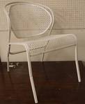 Patio Chair - White Metal - Unique