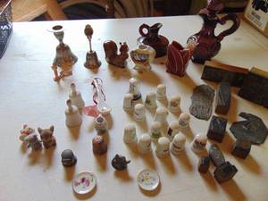 lot 4549 image: Collectible Yellowstone thimbles and various printing plates