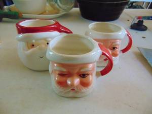 lot 4571 image: Pair of Made in Japan Winking Santa Mugs