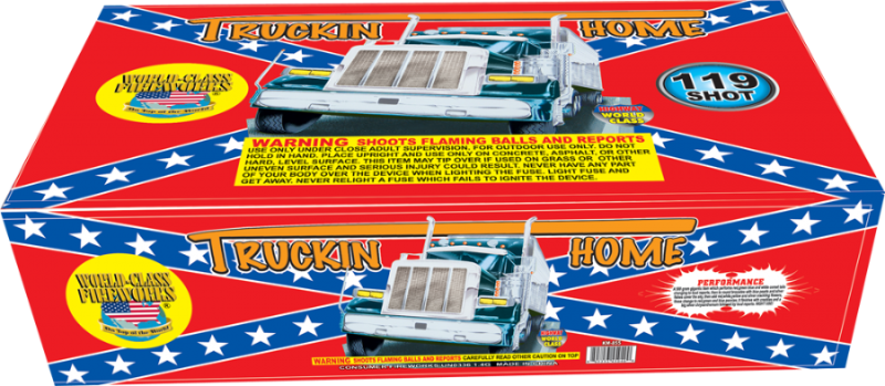 lot 2132 image: Firework - Truckin Home BID to Win here - Pick up July 2nd