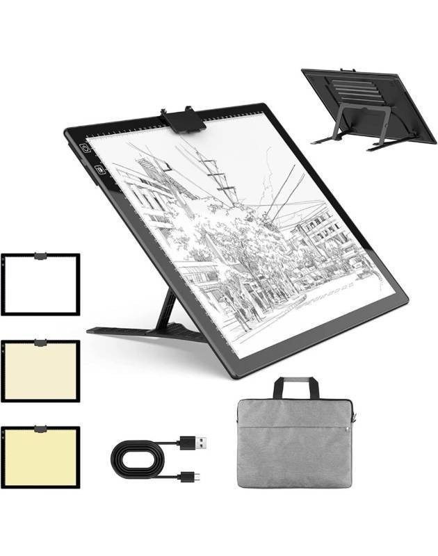 lot 1605 image: Tracing Light Pad With Carrying Case Retail $89.99