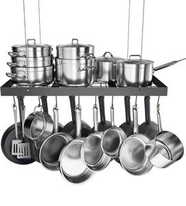 lot 2331 image: Hanging Pots and Pan Rack Retail $59.99 AZM6223